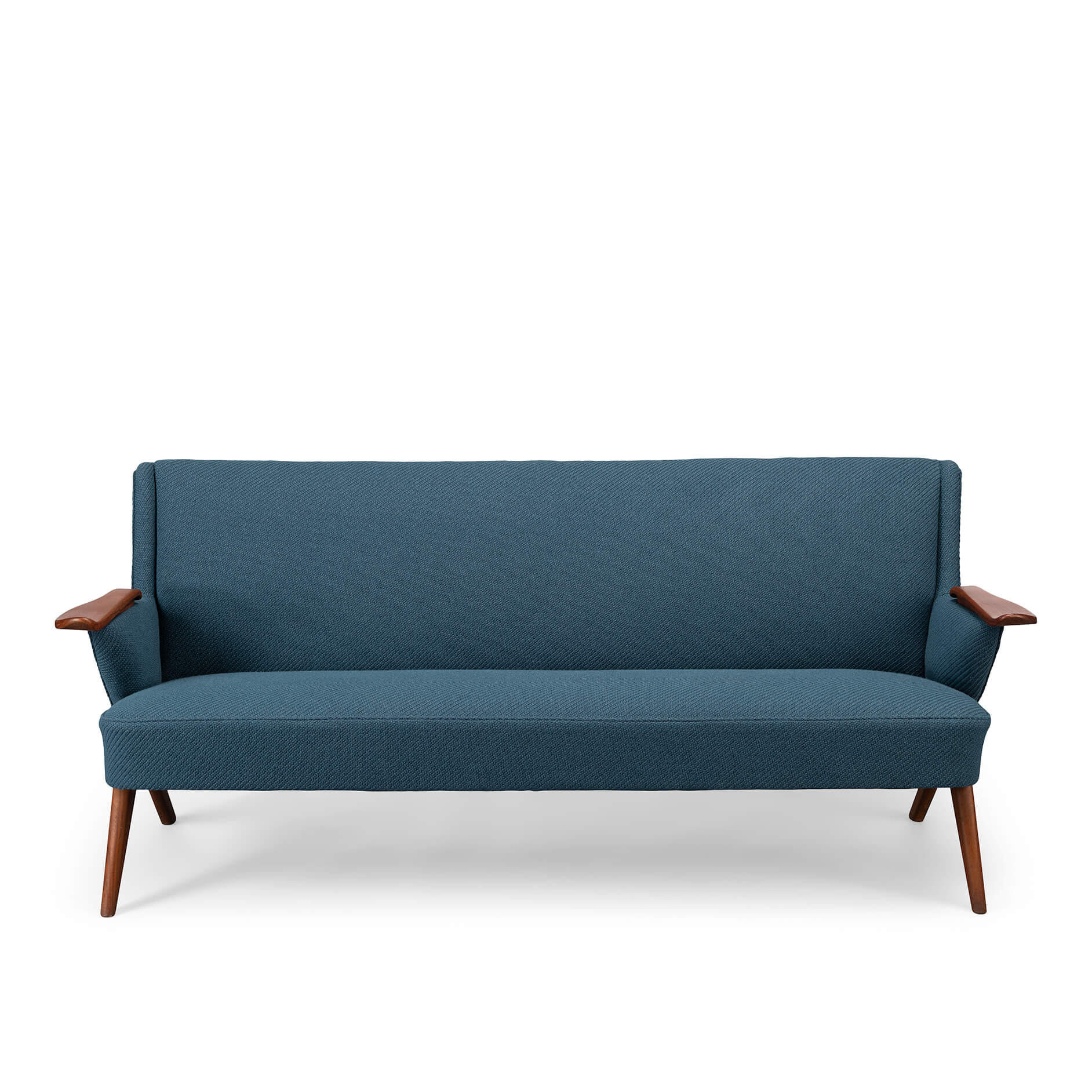 Edgy petrol blue sofa