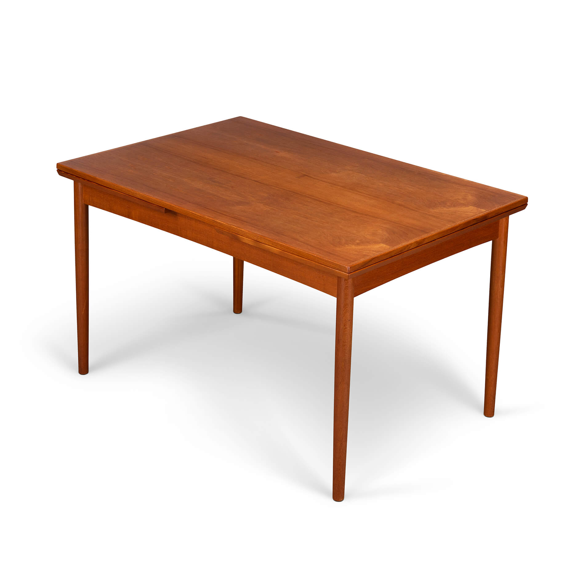 Uitschuifbare teak tafel