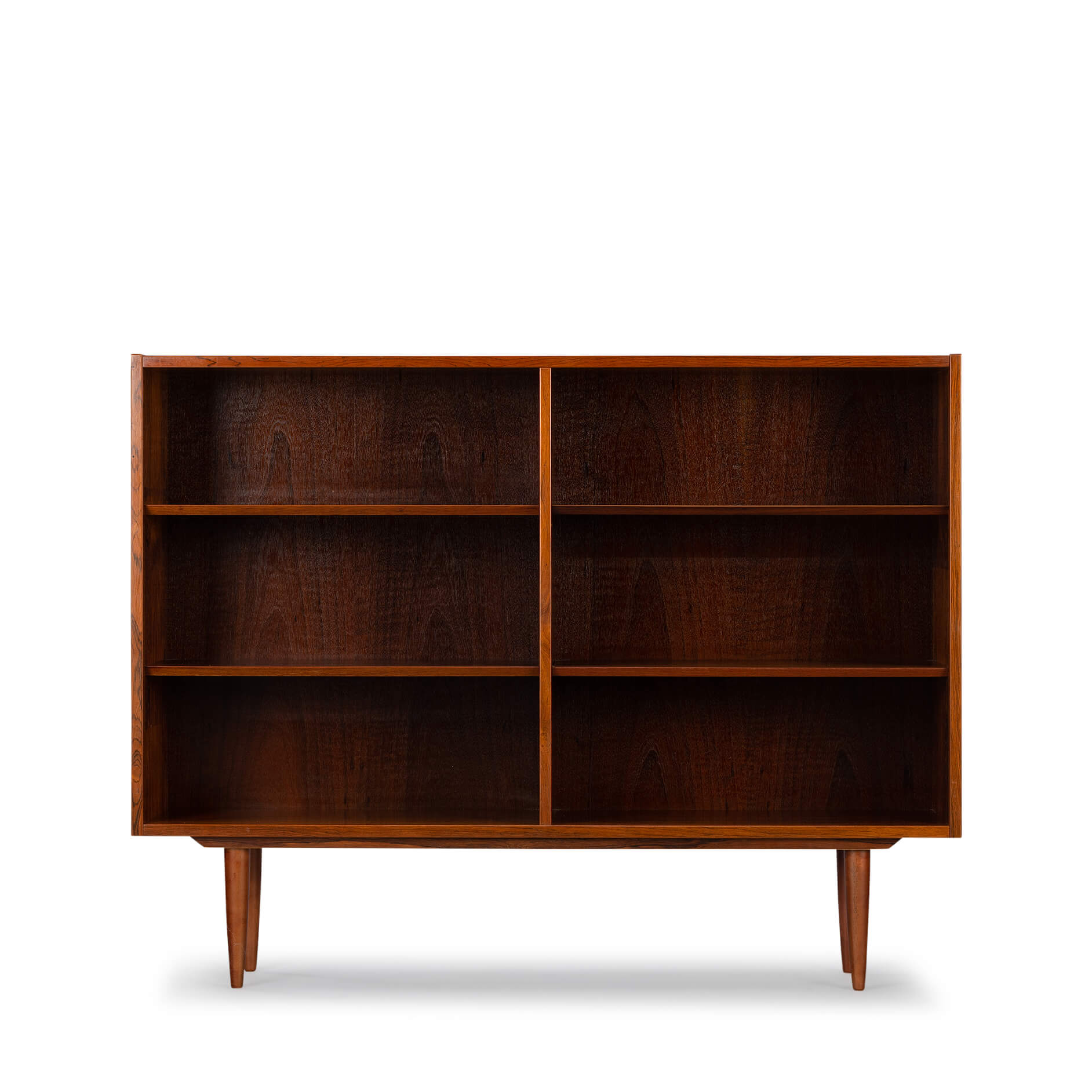 Low rosewood bookcase